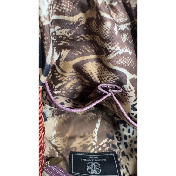 Vintage Sharif Purse Shoulder Bag Boho Retro Tapestry Leather Bead Tassel Bling - Picture 12 of 15